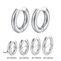 Stainless Steel Hoop Earring for Men Women Simple Hip Hop Rock Gold Color Piercing Punk Chic Jewelry Korean Chunky Earrings