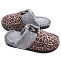 Women'S Comfy Fuzzy House Slipper Scuff Memory Foam Slip on Warm Moccasin Style Indoor Outdoor