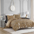 Juicy Couture Twin/Twin XL Leopard Satin Comforter Set - Cheetah Print 2-Piece Machine Washable Reversible Animal Print Bedding Comforter and Sham Set