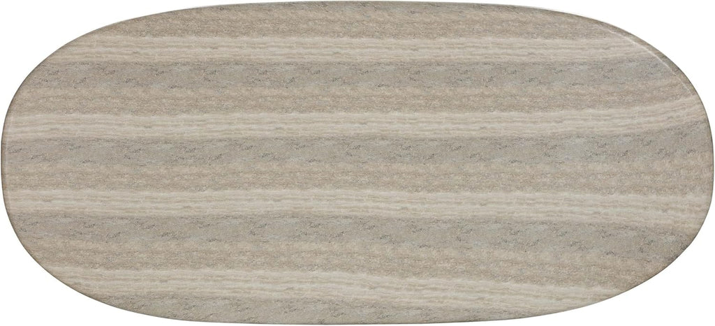 Smooch Faux Travertine Indoor/Outdoor Pedestal Dining Table
