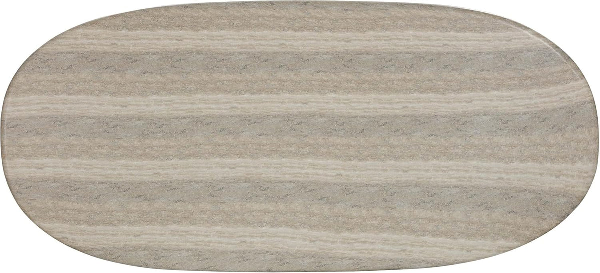 Smooch Faux Travertine Indoor/Outdoor Pedestal Dining Table