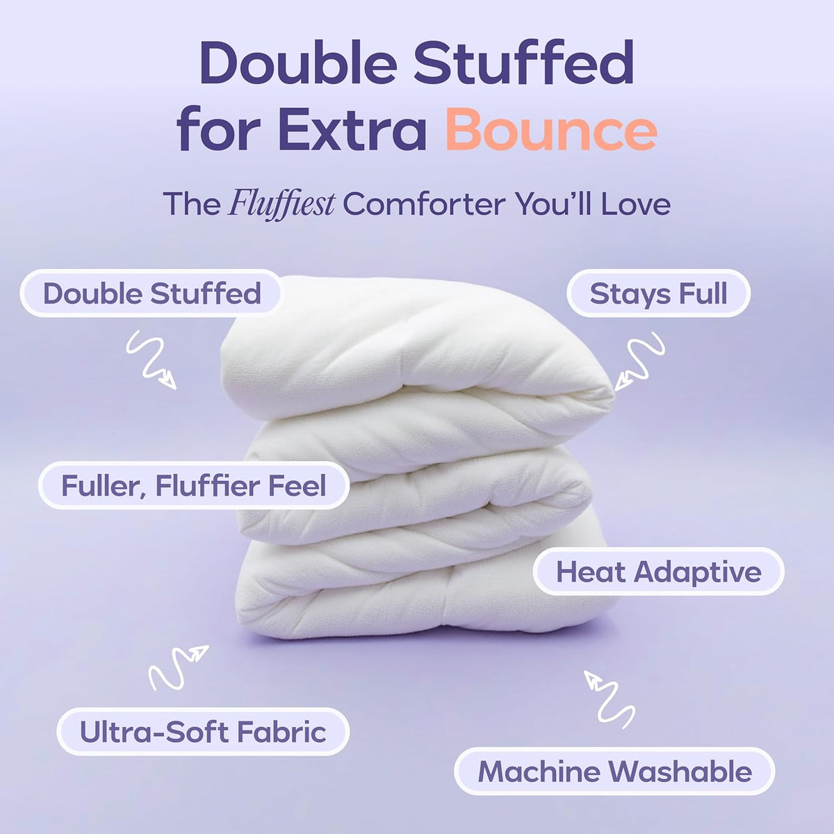Marsh Comforter Twin/Twin XL - Extra Fluffy Double-Stuffed down Alternative Duvet Insert, All-Season Temperature-Balancing, Oeko-Tex Class I Fabric, Box-Stitch, Machine Washable