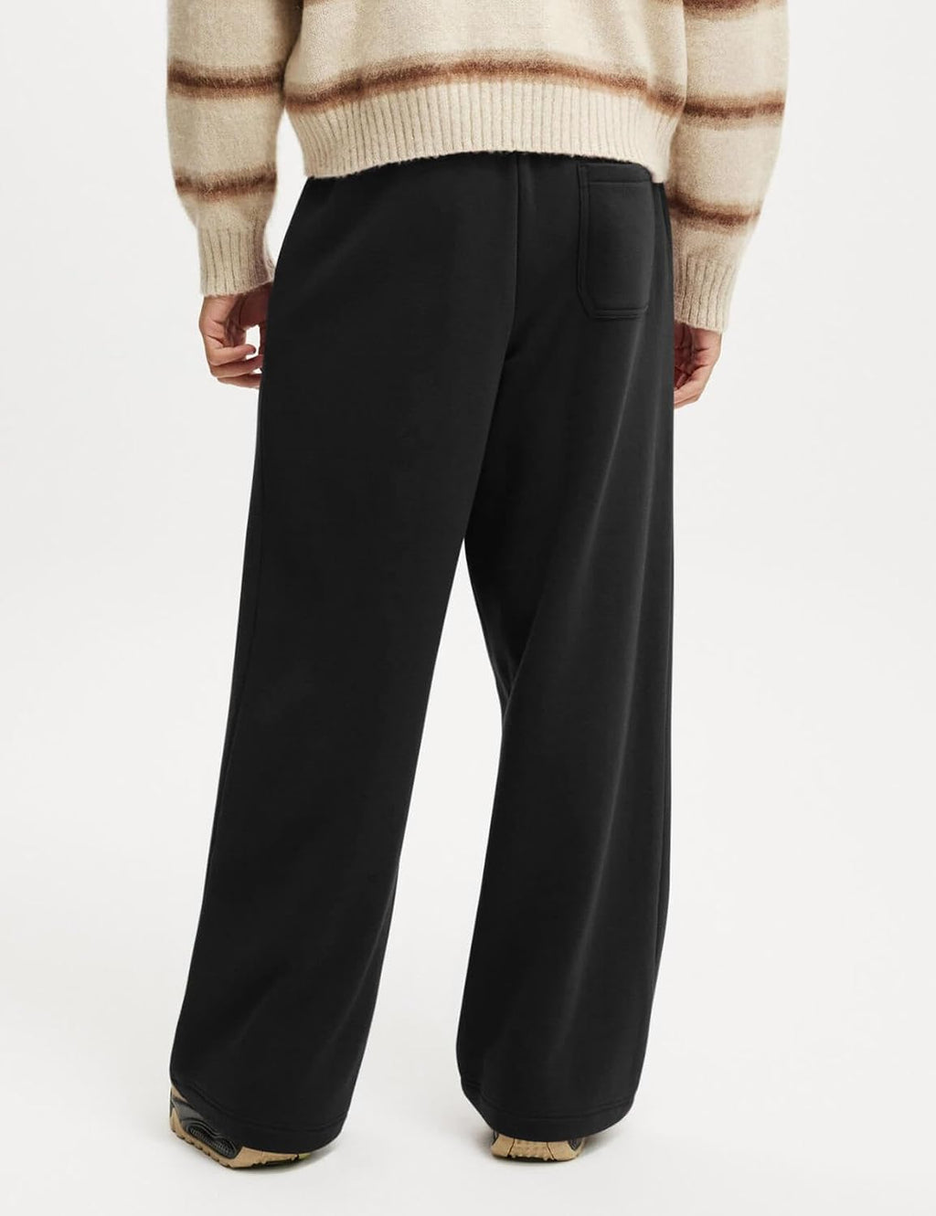 Men'S Baggy Sweatpants Cotton Fleece Wide Leg Sweat Pants