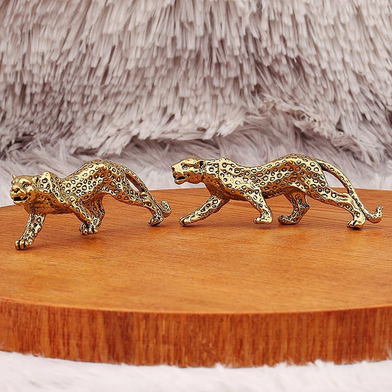 Leopard Statue - Elegant Leopard Figurine Stylish Desktop Ornament, Tabletop Decoration