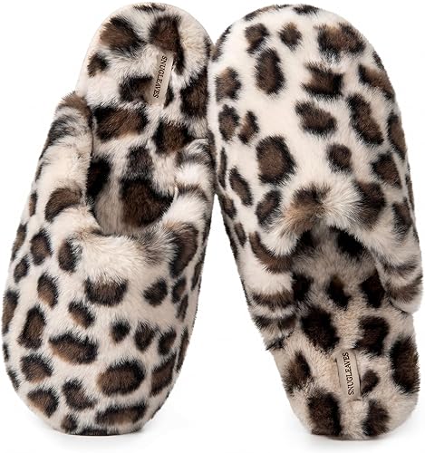 Women Soft Comfy Fuzzy Scuff Slippers