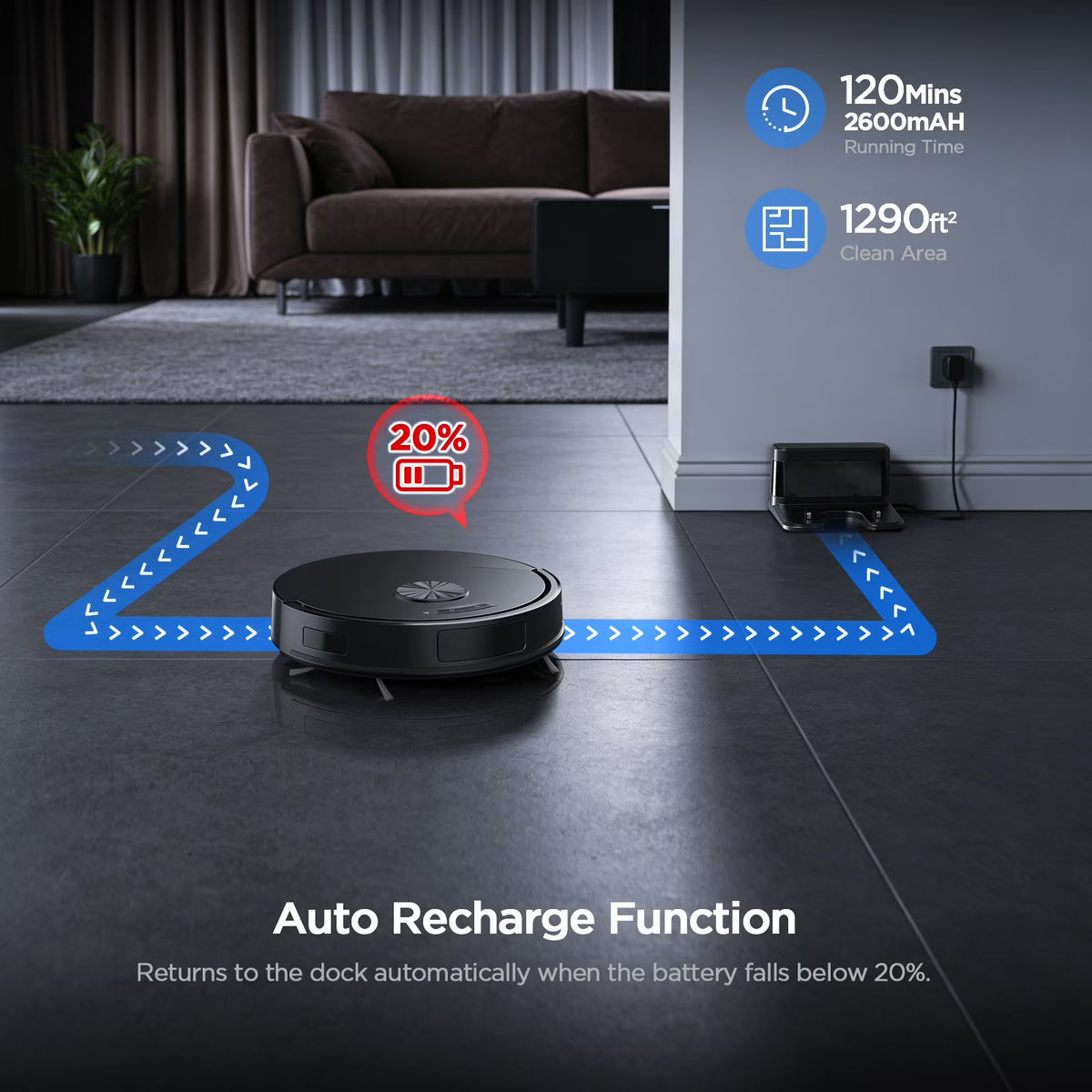 Robot Vacuum Cleaner, 2 in 1 Mop Combo for Pet Hair, Hard Floor