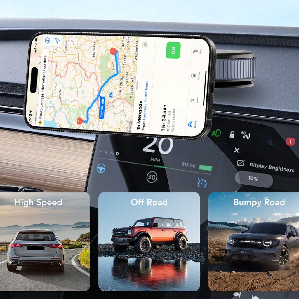 Magnetic Phone Holder for Car, Suction Cup Car Phone Holder for Windshield and Dashboard, 360° Adjustable Car Phone Mount with Strongest N60 Magnets, Compatible for Iphone17-12 Pro Max and Android