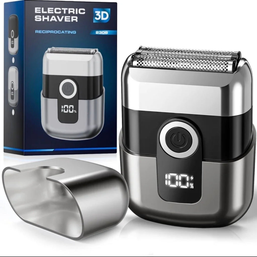 Electric Razor for Men, Rechargeable Foil Shaver with 8000RPM Motor, IPX7 Waterproof, USB-C Cordless Beard Trimmer, Portable Mini Electric Shaver for Face & Head