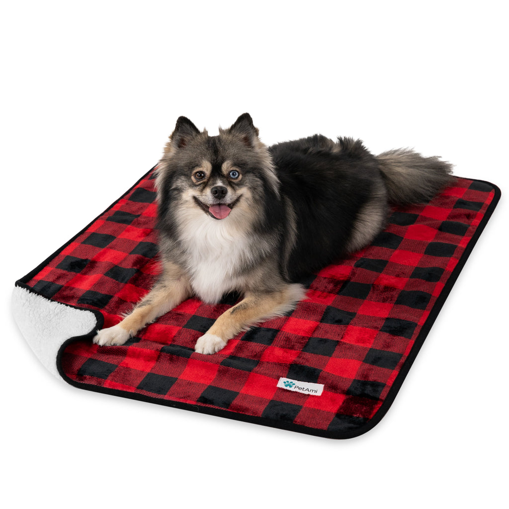 Waterproof Dog Blanket Pet Cat Medium Couch Cover 29X40 Checker Red