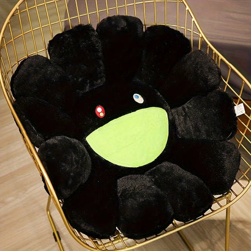 1 Pcs Creative Sunflower Stuffed Cushion Flower Plush Pillow Cute Smile Rainbow Sunflower Decor Pillow Office Back Plush Cushion