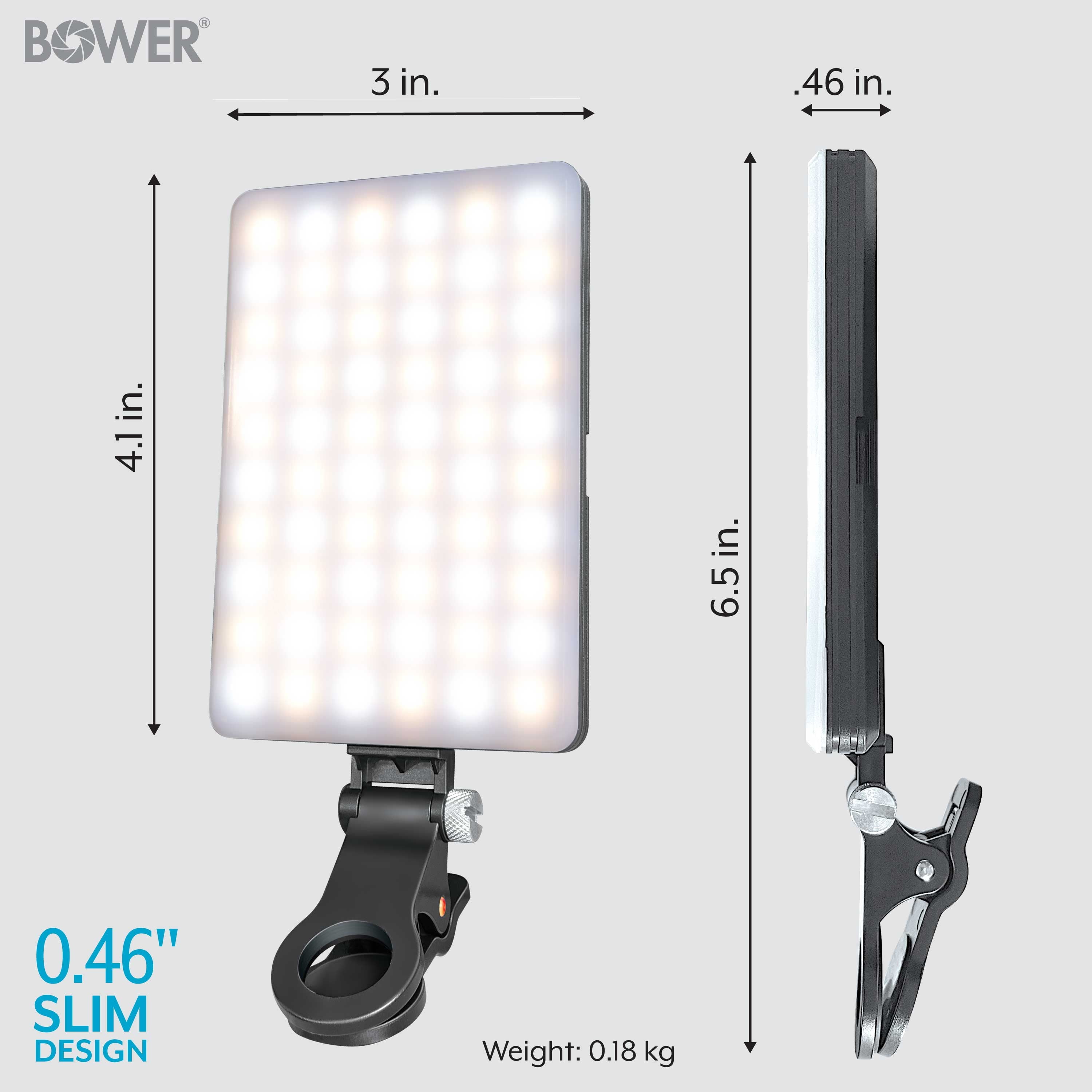 Clip-On Snap Light for Streaming, Selfies & Remote Work - USB-C, 8-Level Brightness, Black