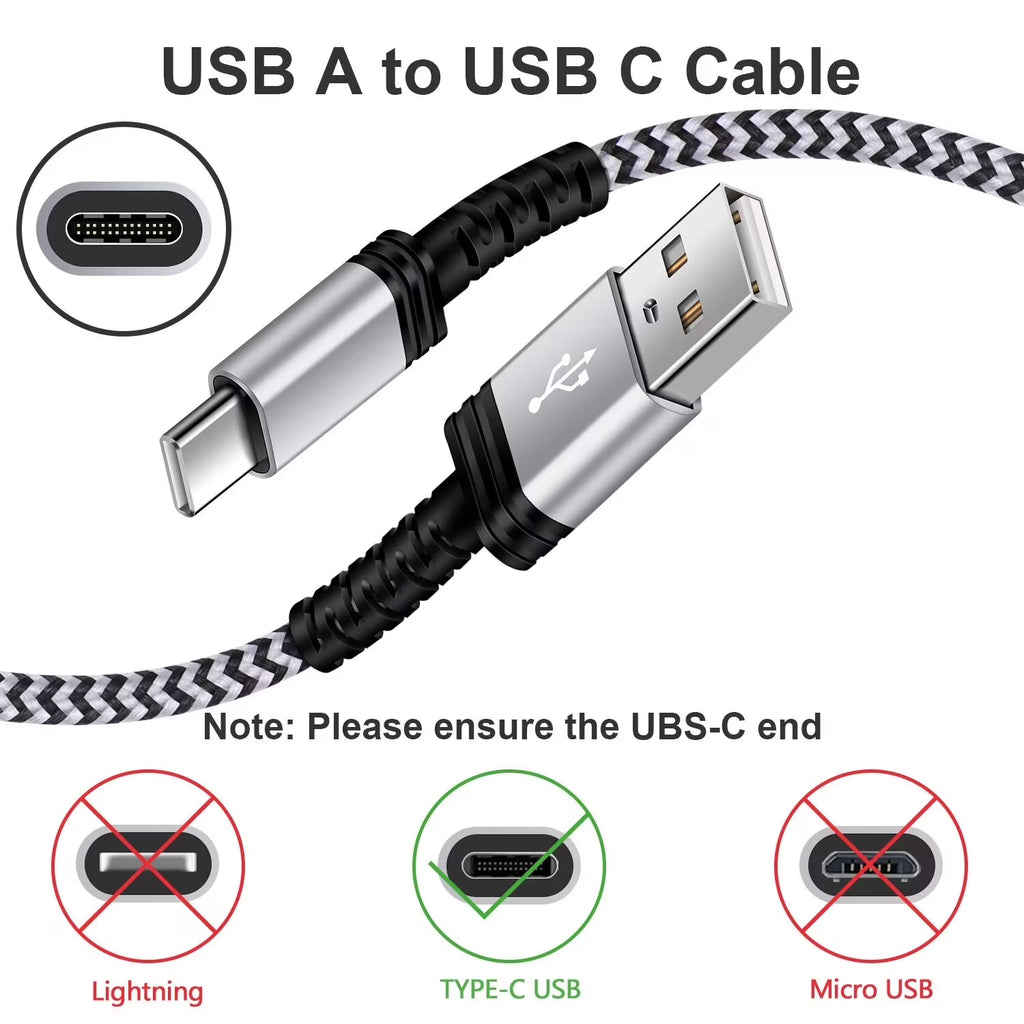 Type C Charger Block,With 3A Android Charger Fast Charging Cable 10Ft 5V/1A Usb Charger Block Wall Adapter Plug Brick Phone Chargers for Android Phone Charger Block Type C