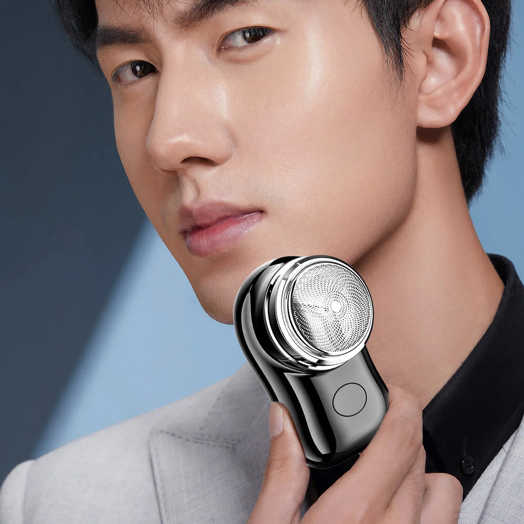 Electric Razor for Men, 2024 Mini Portable Electric Shaver Wet and Dry Mens Razor USB Rechargeable, One-Button Use for Home, Car, Travel, Father' Day Gift