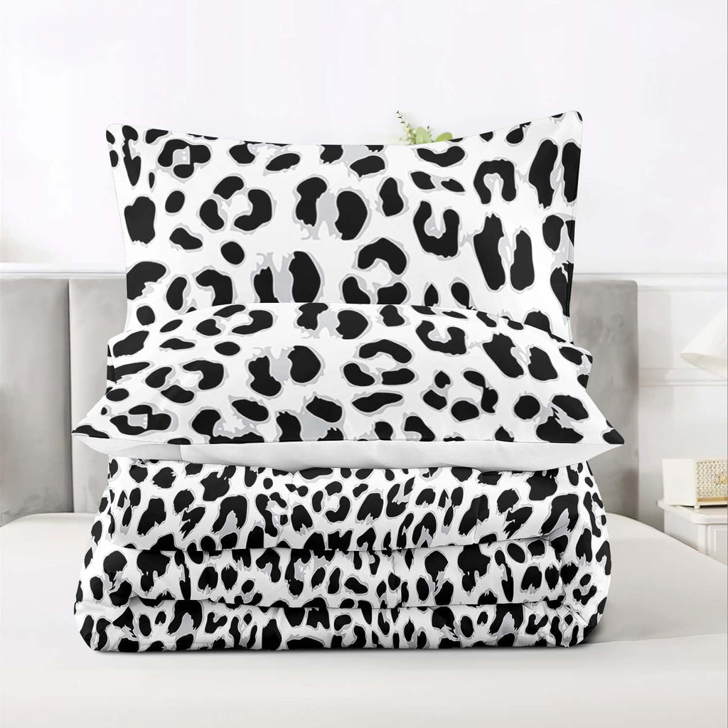 Leopard Print Comforter Set - Queen Size, Cheetah Print Sheets, Animal Theme Decor for Boys & Girls