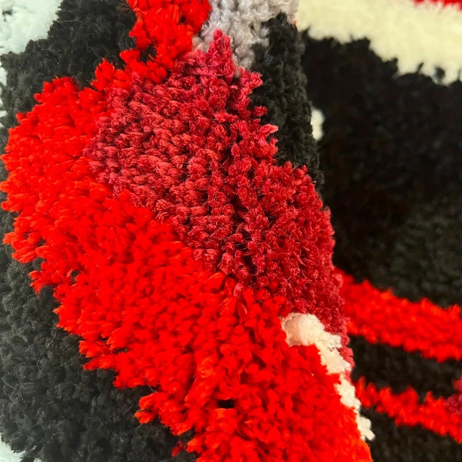 Red Racing Car Shaped Tufting Rug Bathroom Bathmat Foot Pad Bath Mat Doormat Aesthetic Home Room Warm Decor Bedroom Rug (29.9X28.7 Inch)