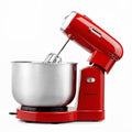 Electric Stand Mixer 3.5 Qt., 5 Speed Control, 250-Watt with 2 Blender Attachment Egg Beater Whisk and Dough Hook Red