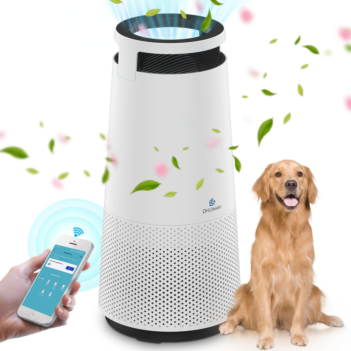Air Purifier for Home, Ionizer Air Purifier for Allergies, HEPA Air Purifier Filter Eliminates Odor for Pets, Smart Air Purifier for 231Ft² Support Wifi (Sciaire Mini, White Wifi)