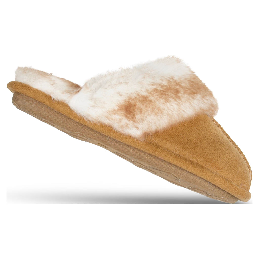 Comfy Faux Fur Womens House Slipper Scuff Memory Foam Slip on Anti-Skid Sole